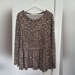 Leopard Print Women's Top Size L
